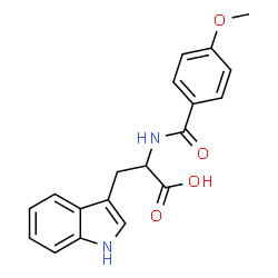 ChemSpider 2D Image | N-(4-Methoxybenzoyl)tryptophan | C19H18N2O4