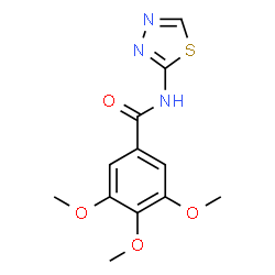 ChemSpider 2D Image | 3,4,5-Trimethoxy-N-(1,3,4-thiadiazol-2-yl)benzamide | C12H13N3O4S