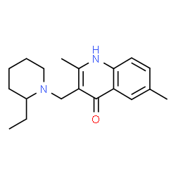ChemSpider 2D Image | 3-[(2-ethylpiperidin-1-yl)methyl]-2,6-dimethylquinolin-4-ol | C19H26N2O