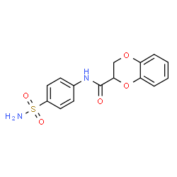 ChemSpider 2D Image | N-(4-Sulfamoylphenyl)-2,3-dihydro-1,4-benzodioxine-2-carboxamide | C15H14N2O5S