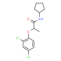 ChemSpider 2D Image | N-Cyclopentyl-2-(2,4-dichlorophenoxy)propanamide | C14H17Cl2NO2