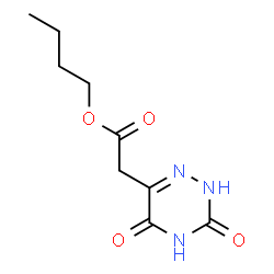 ChemSpider 2D Image | Butyl (3,5-dioxo-2,3,4,5-tetrahydro-1,2,4-triazin-6-yl)acetate | C9H13N3O4