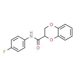 ChemSpider 2D Image | N-(4-Fluorophenyl)-2,3-dihydro-1,4-benzodioxine-2-carboxamide | C15H12FNO3