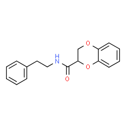 ChemSpider 2D Image | N-(2-Phenylethyl)-2,3-dihydro-1,4-benzodioxine-2-carboxamide | C17H17NO3