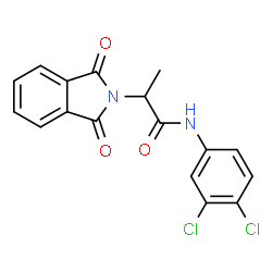 ChemSpider 2D Image | N-(3,4-Dichlorophenyl)-2-(1,3-dioxo-1,3-dihydro-2H-isoindol-2-yl)propanamide | C17H12Cl2N2O3