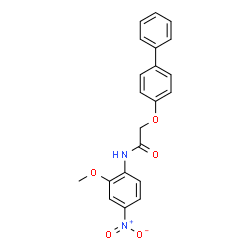 ChemSpider 2D Image | 2-(4-Biphenylyloxy)-N-(2-methoxy-4-nitrophenyl)acetamide | C21H18N2O5