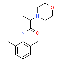 ChemSpider 2D Image | N-(2,6-Dimethylphenyl)-2-(4-morpholinyl)butanamide | C16H24N2O2