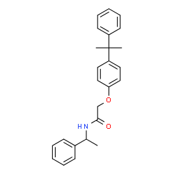 ChemSpider 2D Image | N-(1-Phenylethyl)-2-[4-(2-phenyl-2-propanyl)phenoxy]acetamide | C25H27NO2