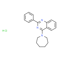 ChemSpider 2D Image | 4-(1-Azepanyl)-2-phenylquinazoline hydrochloride (1:1) | C20H22ClN3