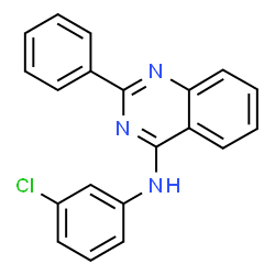 ChemSpider 2D Image | N-(3-Chlorophenyl)-2-phenyl-4-quinazolinamine | C20H14ClN3