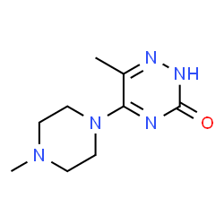 ChemSpider 2D Image | 6-Methyl-5-(4-methyl-1-piperazinyl)-1,2,4-triazin-3(2H)-one | C9H15N5O