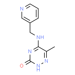ChemSpider 2D Image | 6-Methyl-5-[(3-pyridinylmethyl)amino]-1,2,4-triazin-3(2H)-one | C10H11N5O