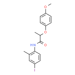 ChemSpider 2D Image | N-(4-Iodo-2-methylphenyl)-2-(4-methoxyphenoxy)propanamide | C17H18INO3