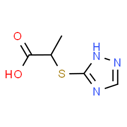ChemSpider 2D Image | 2-(1H-1,2,4-triazol-5-ylthio)propanoic acid | C5H7N3O2S