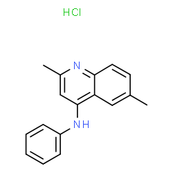 ChemSpider 2D Image | 2,6-Dimethyl-N-phenyl-4-quinolinamine hydrochloride (1:1) | C17H17ClN2
