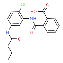 ChemSpider 2D Image | 2-[(5-BUTANAMIDO-2-CHLOROPHENYL)CARBAMOYL]BENZOIC ACID | C18H17ClN2O4