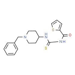 ChemSpider 2D Image | N-[(1-Benzyl-4-piperidinyl)carbamothioyl]-2-thiophenecarboxamide | C18H21N3OS2