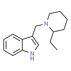 ChemSpider 2D Image | 3-[(2-Ethyl-1-piperidinyl)methyl]-1H-indole | C16H22N2