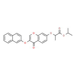 ChemSpider 2D Image | Isopropyl 2-{[3-(2-naphthyloxy)-4-oxo-4H-chromen-7-yl]oxy}propanoate | C25H22O6