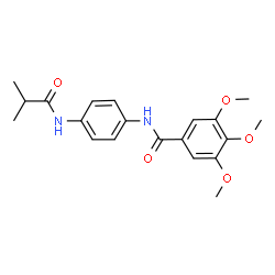 ChemSpider 2D Image | N-[4-(Isobutyrylamino)phenyl]-3,4,5-trimethoxybenzamide | C20H24N2O5