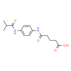 ChemSpider 2D Image | 5-{[4-(Isobutyrylamino)phenyl]amino}-5-oxopentanoic acid | C15H20N2O4