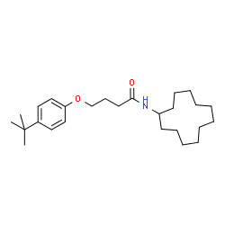 ChemSpider 2D Image | 4-(4-tert-Butylphenoxy)-N-cyclododecylbutanamide | C26H43NO2