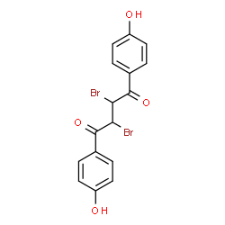ChemSpider 2D Image | 2,3-Dibromo-1,4-bis(4-hydroxyphenyl)-1,4-butanedione | C16H12Br2O4