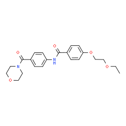 ChemSpider 2D Image | 4-(2-Ethoxyethoxy)-N-[4-(4-morpholinylcarbonyl)phenyl]benzamide | C22H26N2O5