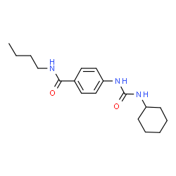 ChemSpider 2D Image | N-Butyl-4-[(cyclohexylcarbamoyl)amino]benzamide | C18H27N3O2