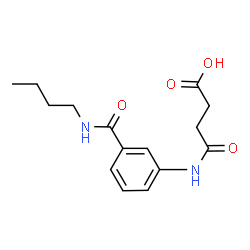 ChemSpider 2D Image | 3-{[3-(BUTYLCARBAMOYL)PHENYL]CARBAMOYL}PROPANOIC ACID | C15H20N2O4