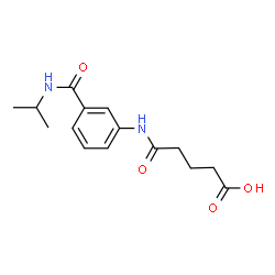 ChemSpider 2D Image | 4-{[3-(ISOPROPYLCARBAMOYL)PHENYL]CARBAMOYL}BUTANOIC ACID | C15H20N2O4