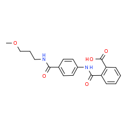 ChemSpider 2D Image | 2-({4-[(3-Methoxypropyl)carbamoyl]phenyl}carbamoyl)benzoic acid | C19H20N2O5
