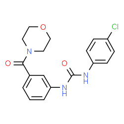 ChemSpider 2D Image | 1-(4-Chlorophenyl)-3-[3-(4-morpholinylcarbonyl)phenyl]urea | C18H18ClN3O3