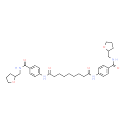 ChemSpider 2D Image | N,N'-Bis{4-[(tetrahydro-2-furanylmethyl)carbamoyl]phenyl}nonanediamide | C33H44N4O6
