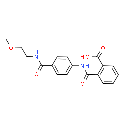 ChemSpider 2D Image | 2-({4-[(2-Methoxyethyl)carbamoyl]phenyl}carbamoyl)benzoic acid | C18H18N2O5