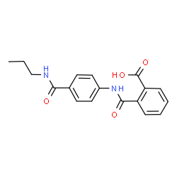 ChemSpider 2D Image | 2-{[4-(Propylcarbamoyl)phenyl]carbamoyl}benzoic acid | C18H18N2O4