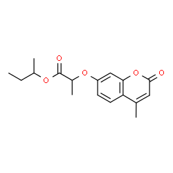 ChemSpider 2D Image | sec-Butyl 2-[(4-methyl-2-oxo-2H-chromen-7-yl)oxy]propanoate | C17H20O5