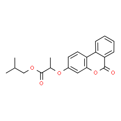 ChemSpider 2D Image | Isobutyl 2-[(6-oxo-6H-benzo[c]chromen-3-yl)oxy]propanoate | C20H20O5