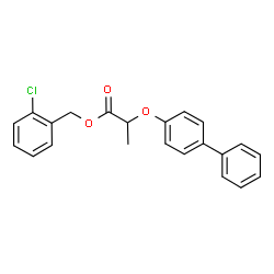 ChemSpider 2D Image | 2-Chlorobenzyl 2-(4-biphenylyloxy)propanoate | C22H19ClO3