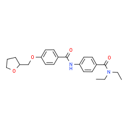 ChemSpider 2D Image | N,N-Diethyl-4-{[4-(tetrahydro-2-furanylmethoxy)benzoyl]amino}benzamide | C23H28N2O4