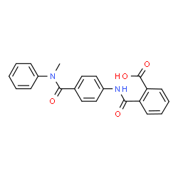 ChemSpider 2D Image | 2-({4-[Methyl(phenyl)carbamoyl]phenyl}carbamoyl)benzoic acid | C22H18N2O4