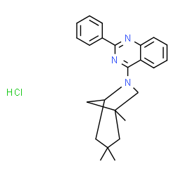 ChemSpider 2D Image | 2-Phenyl-4-(1,3,3-trimethyl-6-azabicyclo[3.2.1]oct-6-yl)quinazoline hydrochloride (1:1) | C24H28ClN3