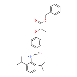 ChemSpider 2D Image | Benzyl 2-{4-[(2,6-diisopropylphenyl)carbamoyl]phenoxy}propanoate | C29H33NO4