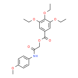 ChemSpider 2D Image | 2-[(4-Methoxyphenyl)amino]-2-oxoethyl 3,4,5-triethoxybenzoate | C22H27NO7