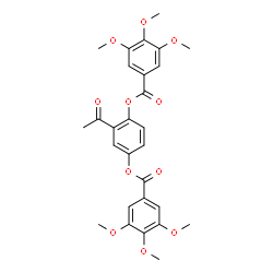 ChemSpider 2D Image | 2-Acetyl-1,4-phenylene bis(3,4,5-trimethoxybenzoate) | C28H28O11