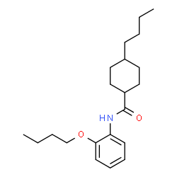 ChemSpider 2D Image | N-(2-Butoxyphenyl)-4-butylcyclohexanecarboxamide | C21H33NO2