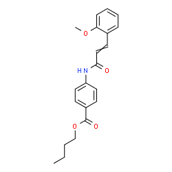 ChemSpider 2D Image | Butyl 4-{[3-(2-methoxyphenyl)acryloyl]amino}benzoate | C21H23NO4