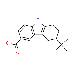 ChemSpider 2D Image | 3-tert-Butyl-2,3,4,9-tetrahydro-1H-carbazole-6-carboxylic acid | C17H21NO2