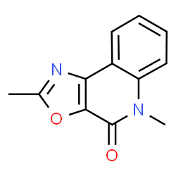 ChemSpider 2D Image | 2,5-Dimethyloxazolo[5,4-c]quinolin-4(5H)-one | C12H10N2O2