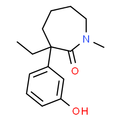 ChemSpider 2D Image | 3-Ethyl-3-(3-hydroxyphenyl)-1-methyl-2-azepanone | C15H21NO2